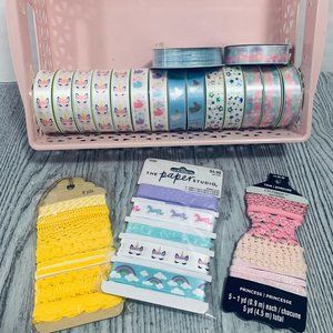 Ribbon Lot Unicorns Rainbows Lace Satin Shine And More Crafts  #7